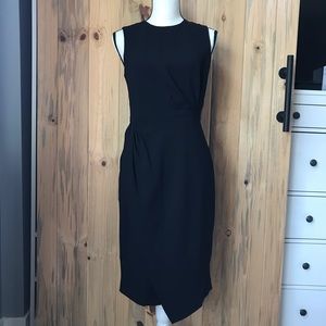 J.Crew Asymmetrical Sheath Black Dress